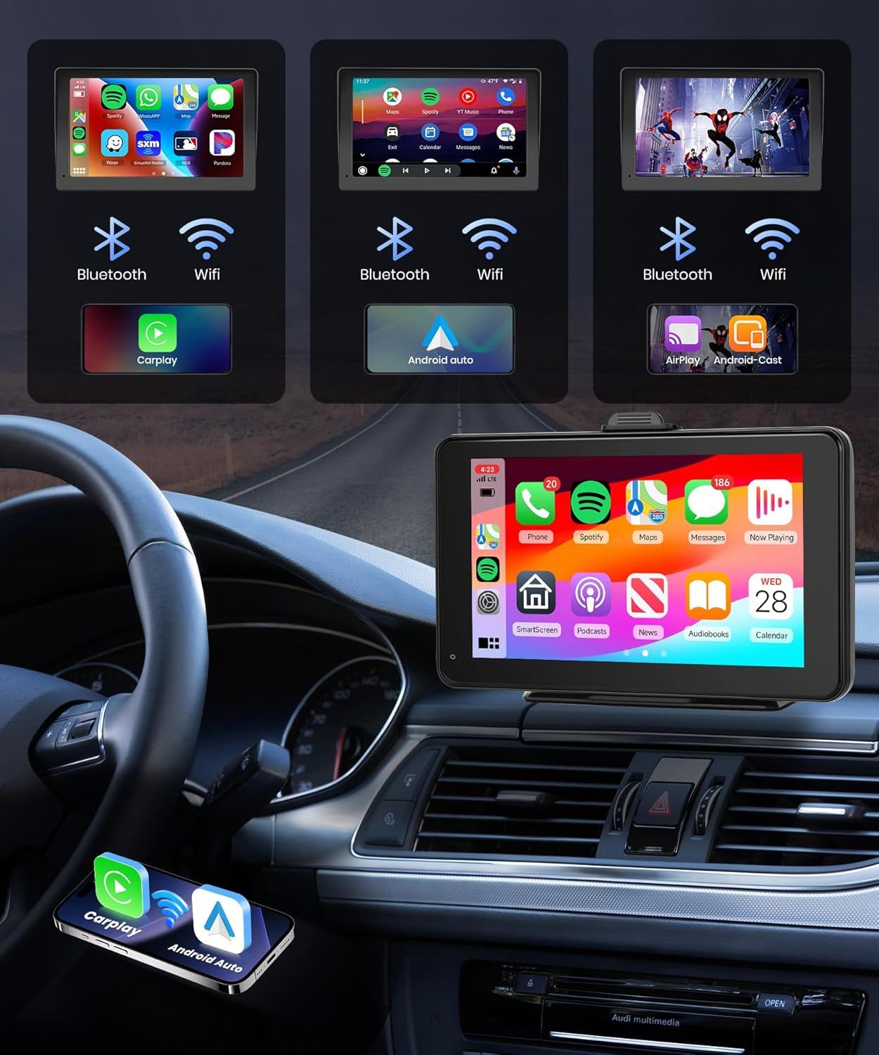 Pantalla portátil de 7 Pulgadas para Coche